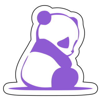 Sad Panda Sticker (Lavender)